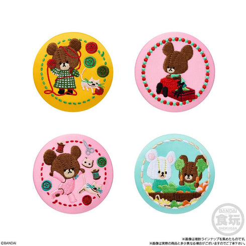 『くまのがっこう』【食玩】刺繍缶バッジビスケット【BOX】